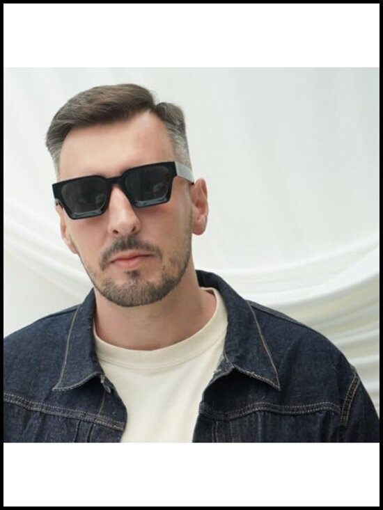 Plant-Based Bio-Acetate Polarized UV400 Square Sunglasses